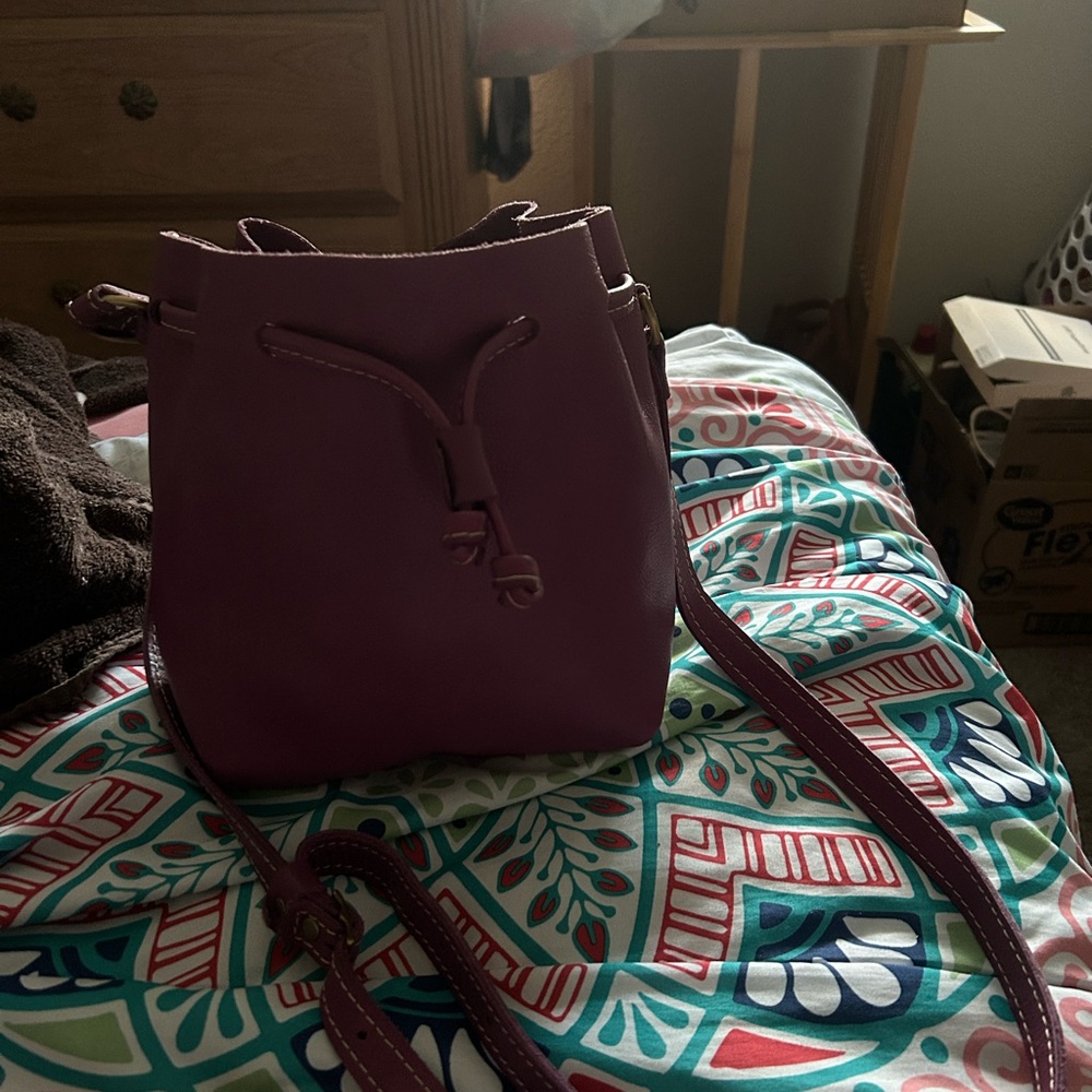 Portland leather Mulberry   Small Bucket Bag